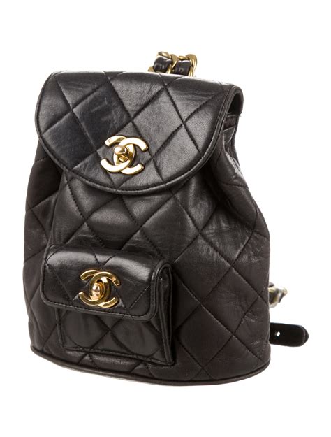 chanel quilted backpack black|small black quilted chanel bag.